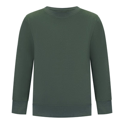 EVERYDAY KIDS Boys’ Fleece Green Crewneck Sweatshirt