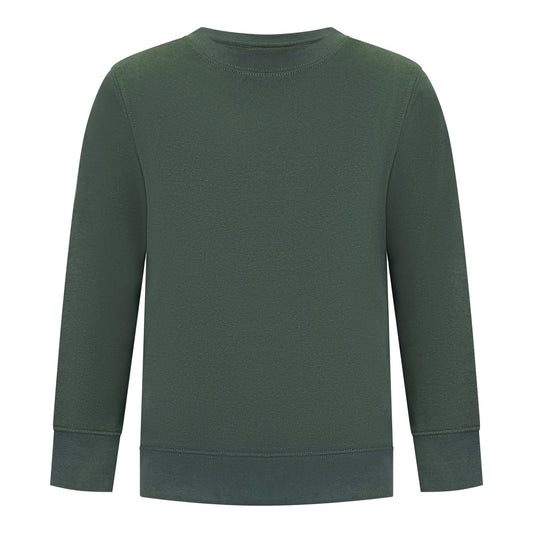 EVERYDAY KIDS Boys’ Fleece Green Crewneck Sweatshirt