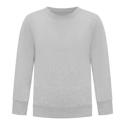 EVERYDAY KIDS Girls’ Fleece Heather Gray Crewneck Sweatshirt