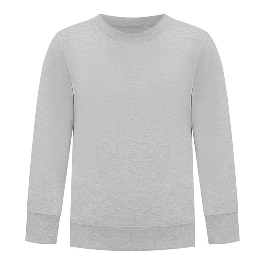 EVERYDAY KIDS Girls’ Fleece Heather Gray Crewneck Sweatshirt