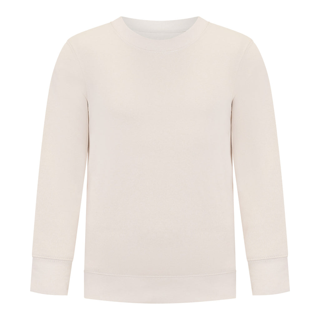 EVERYDAY KIDS Boys’ Fleece Off-White Crewneck Sweatshirt