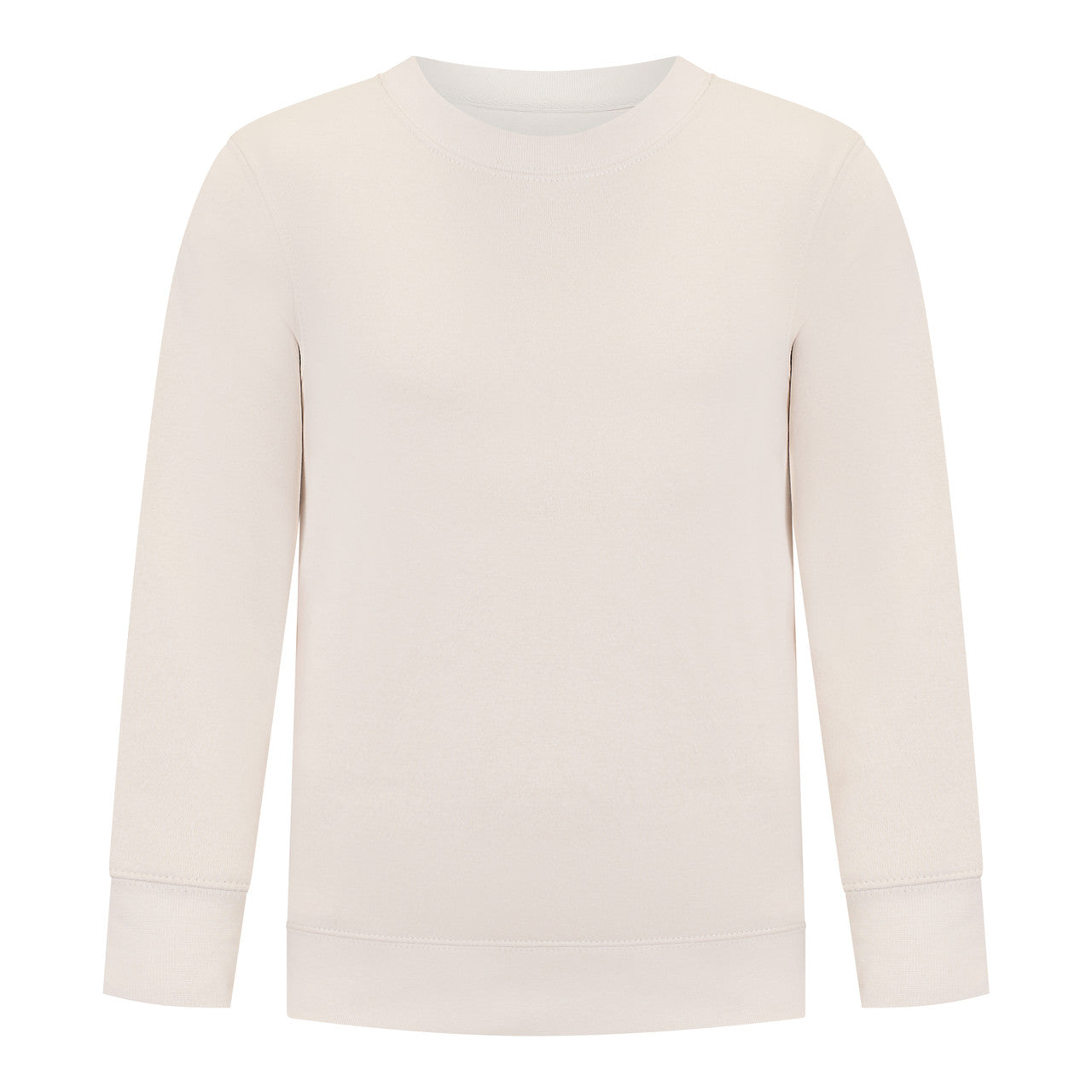 EVERYDAY KIDS Girls’ Fleece Off-White Crewneck Sweatshirt