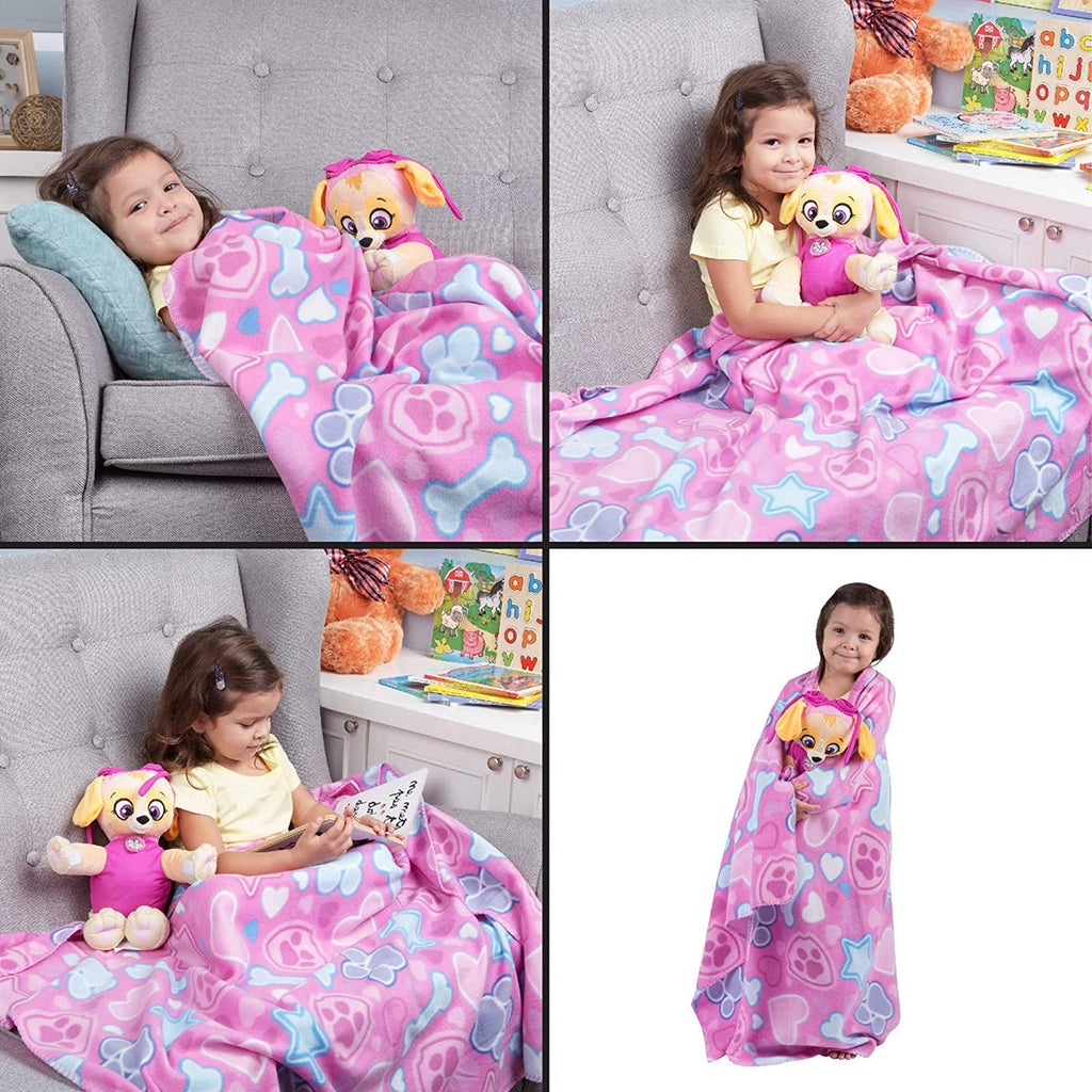 PAW Patrol Skye Fleece Throw and Character Hugger Pillow Set