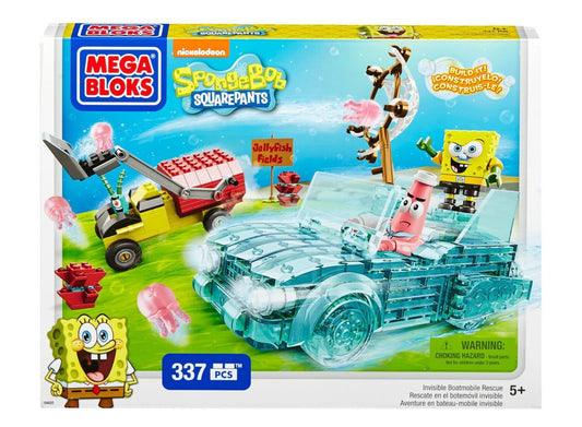 Mega Bloks SpongeBob Invisible Boatmobile Rescue
