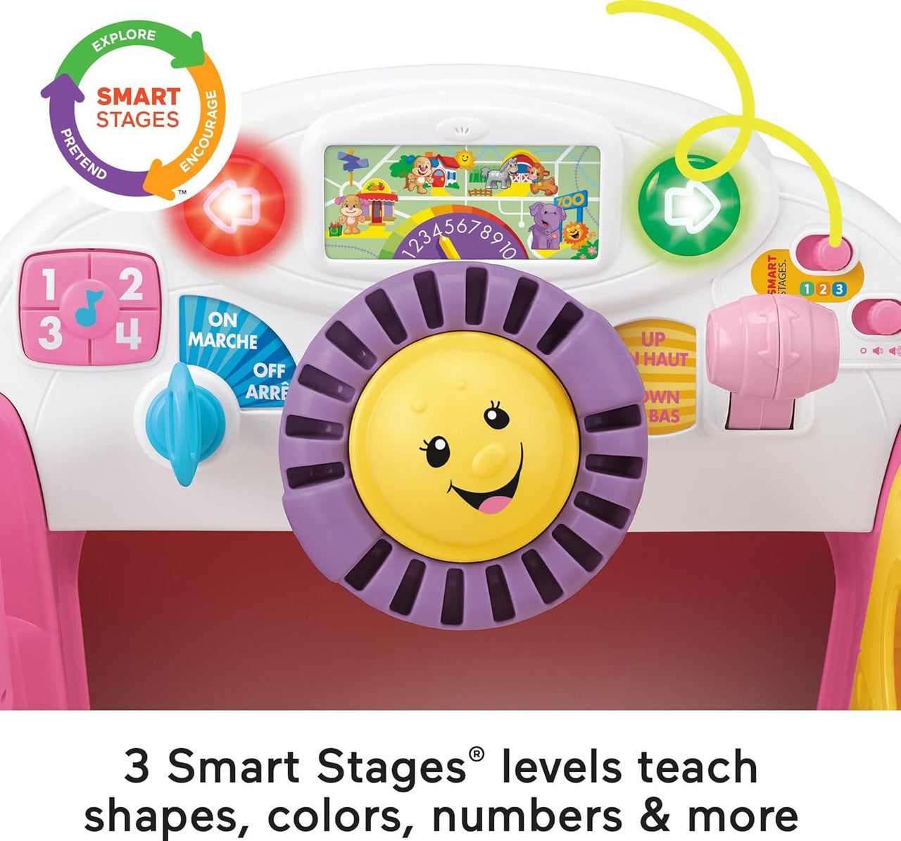 Fisher-Price Baby Learning Toy Laugh & Learn Crawl Around Car Activity Center