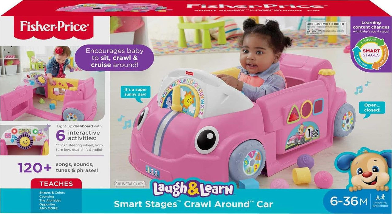Fisher-Price Baby Learning Toy Laugh & Learn Crawl Around Car Activity Center