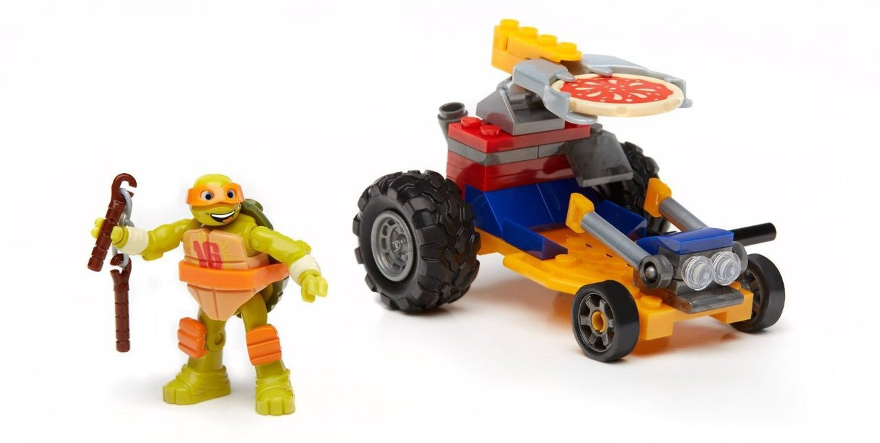 Mega Bloks TMNT 'Michaelangelo Pizza Launcher' Ninja Racers