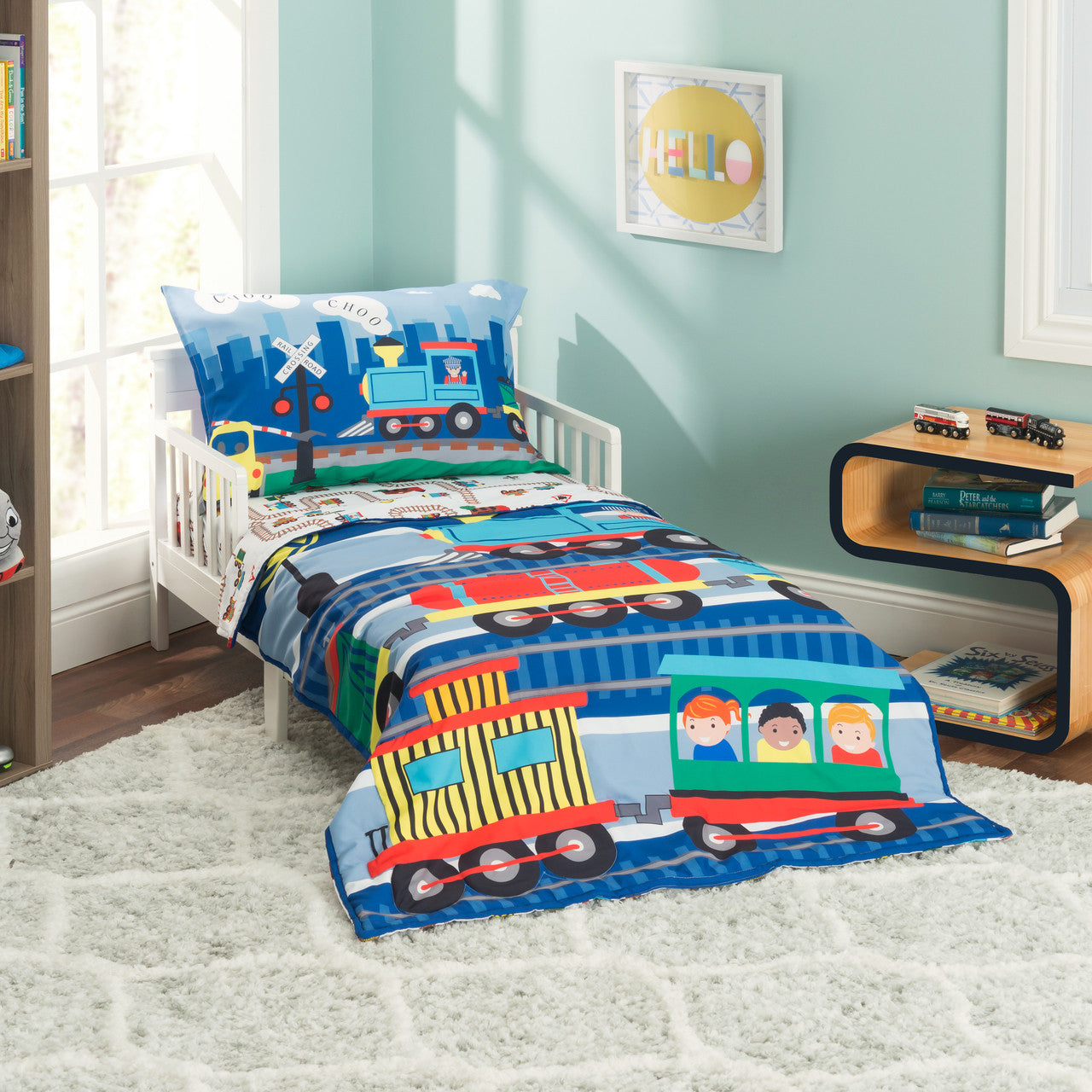 Everyday Kids 4 Piece Toddler Bedding Set - Choo Choo Train