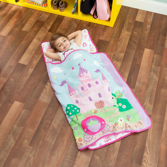 Everyday Kids Toddler Nap Mat with Pillow-Princess Storyland