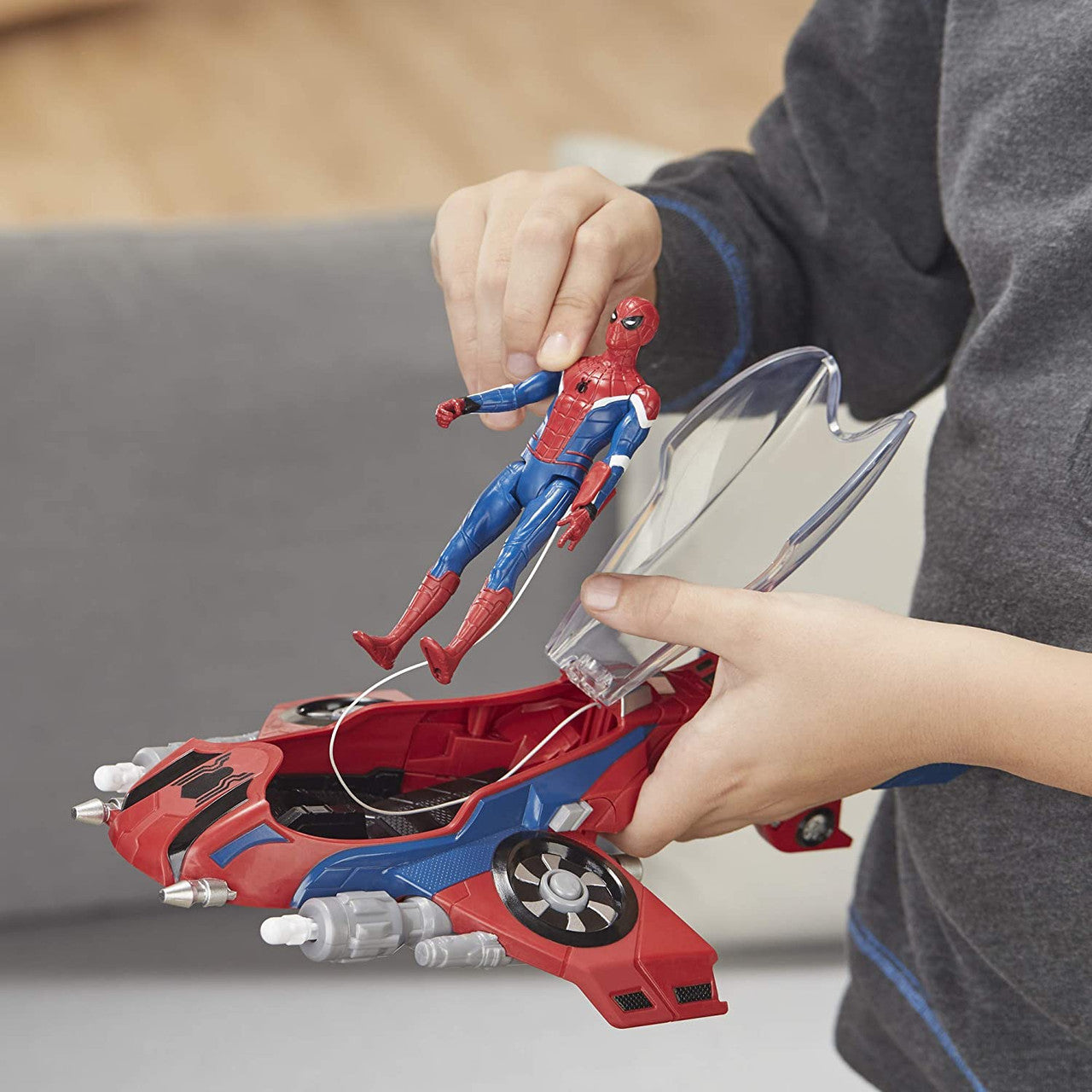 Spider-Man Spider-Jet with Vehicle Toy & Action Figure