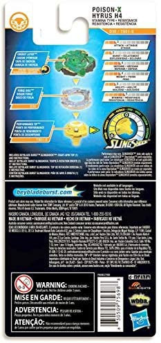 BEYBLADE Burst Turbo Slingshock Single Top Poison-X Hyrus H4