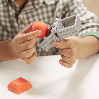 Play-Doh Wheels Crane and Forklift Construction Toys with Non-Toxic Cement Buildin' Compound Plus 2 Additional Colors