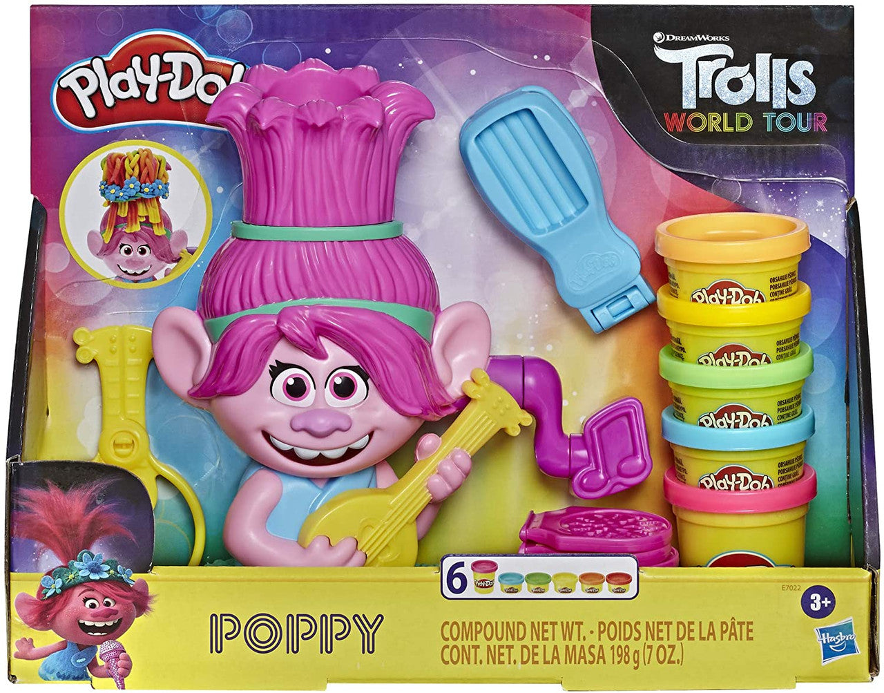 Play-Doh Trolls World Tour Rainbow Hair Poppy Styling Toy