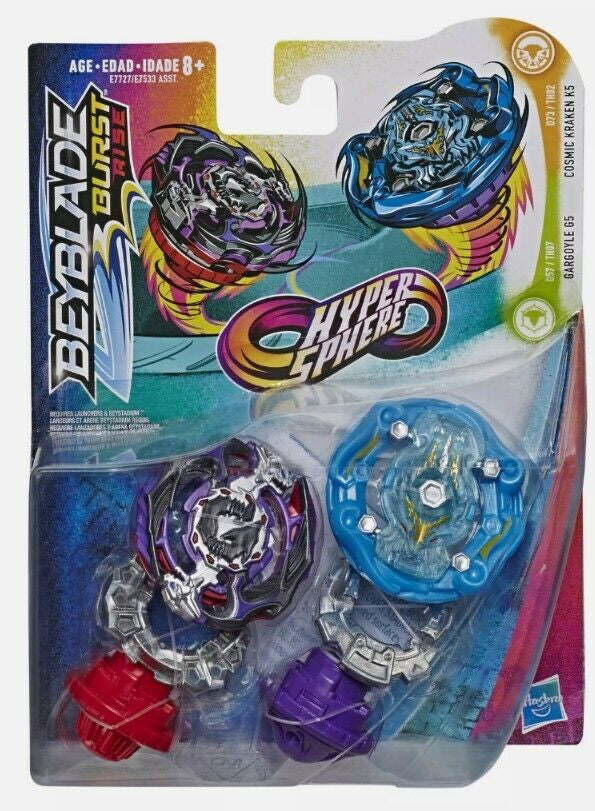 BEYBLADE Burst Rise Hypersphere Dual Pack Cosmic Kraken K5 and Gargoyle G5