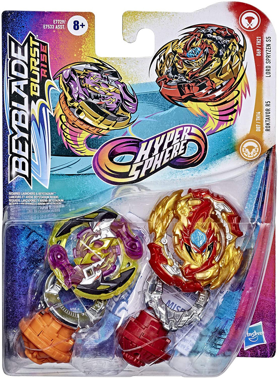 BEYBLADE Burst Rise Hypersphere Dual Pack Lord Spryzen S5 and Roktavor R5