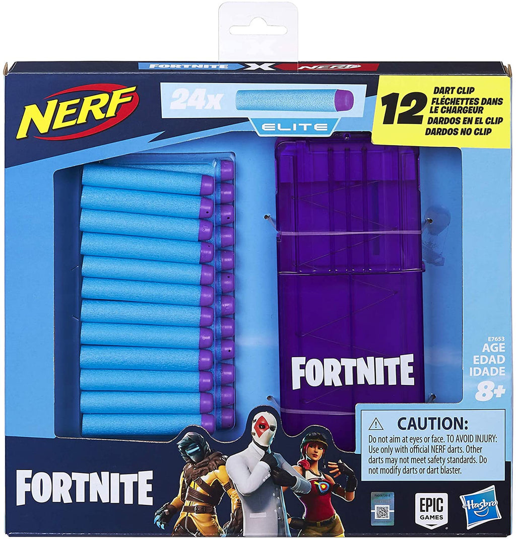 NERF Fortnite 12-Dart Clip & 24 Official Elite Darts