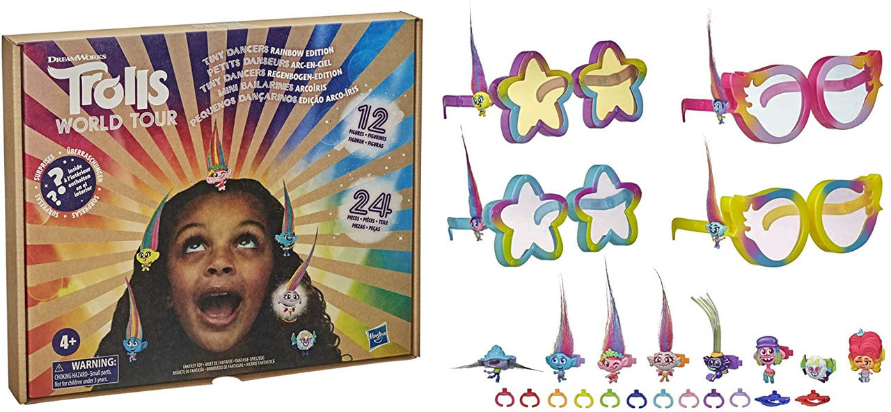 Trolls DreamWorks World Tour Tiny Dancers Rainbow Edition Pack