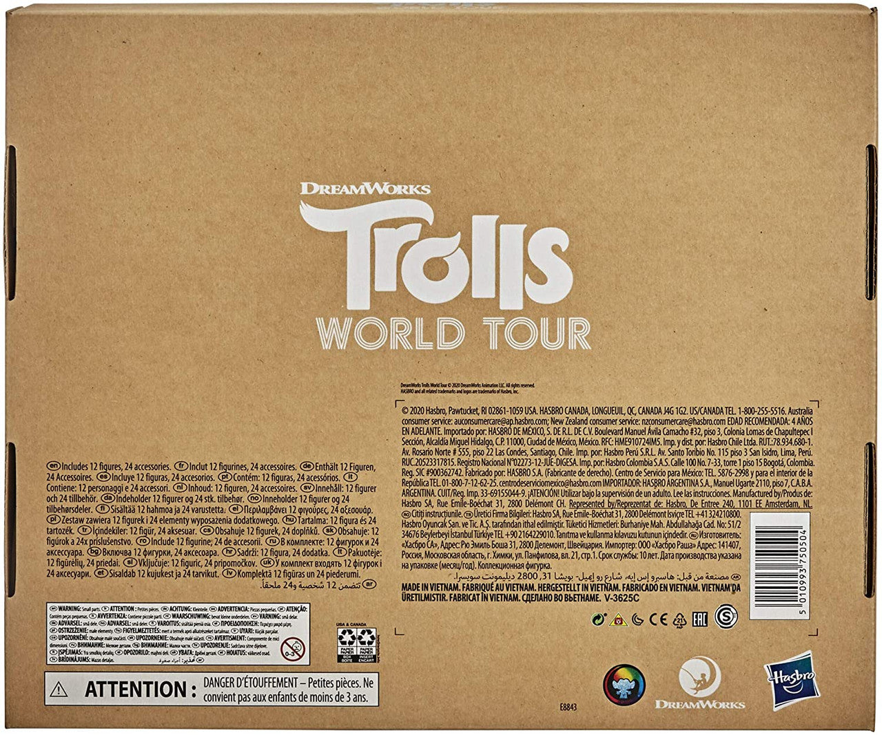 Trolls DreamWorks World Tour Tiny Dancers Rainbow Edition Pack