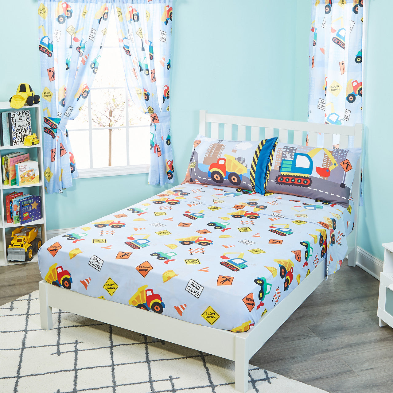 Everyday Kids 4 Piece Construction Bedding Set - Bundle
