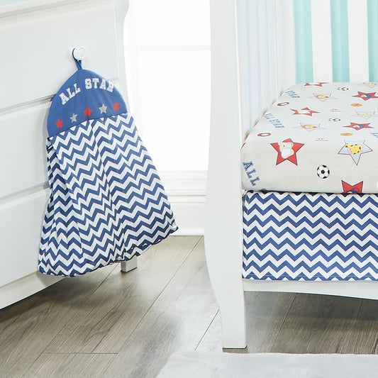EVERYDAY KIDS 4 Piece Boys Crib Bedding Set - Jungle Sports