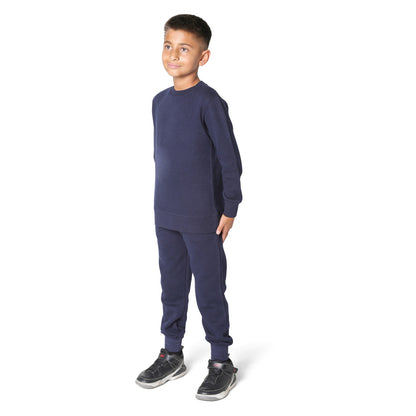 EVERYDAY KIDS Boys Navy Blue Cotton Fleece Sweatpants Joggers with Pockets