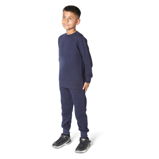 EVERYDAY KIDS Boys Navy Blue Cotton Fleece Sweatpants Joggers with Pockets
