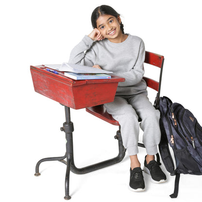 EVERYDAY KIDS Girls’ Heather Gray Cotton Fleece Sweatpants