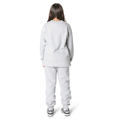 EVERYDAY KIDS Girls’ Fleece Heather Gray Crewneck Sweatshirt