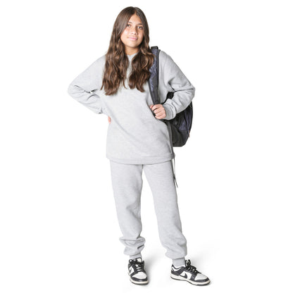 EVERYDAY KIDS Girls’ Heather Gray Cotton Fleece Sweatpants