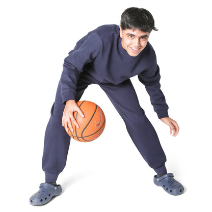 EVERYDAY KIDS Boys Navy Blue Cotton Fleece Sweatpants Joggers with Pockets
