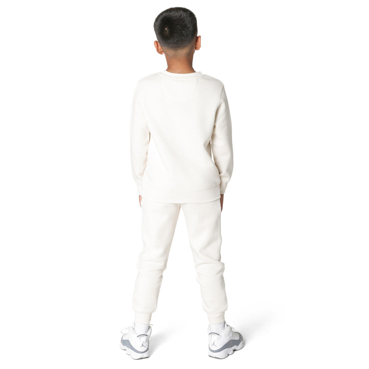 EVERYDAY KIDS Boys’ Fleece Off-White Crewneck Sweatshirt