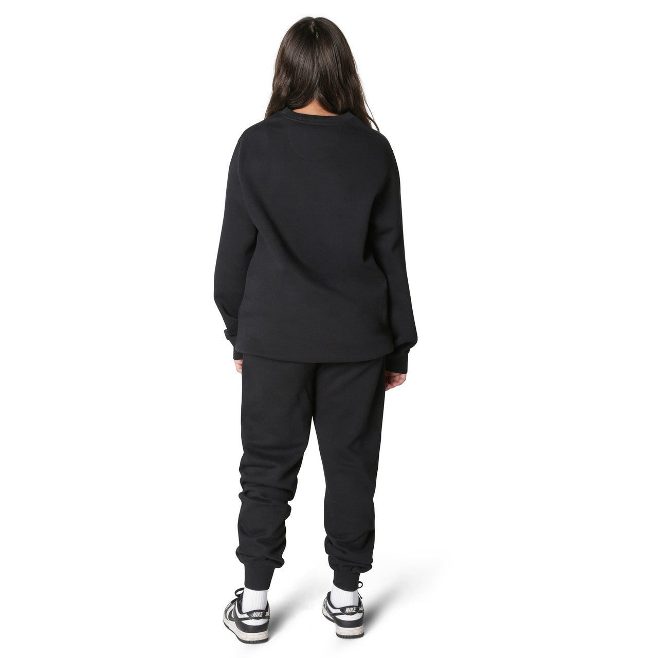 EVERYDAY KIDS Girls’ Fleece Black Crewneck Sweatshirt
