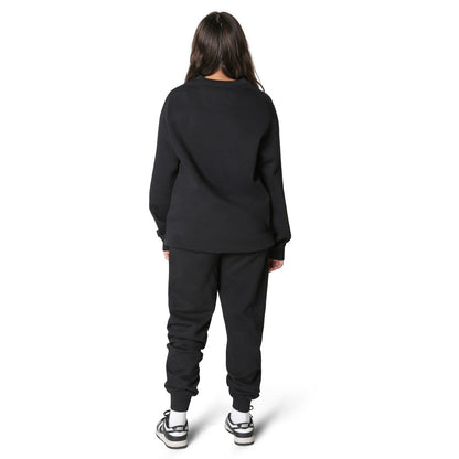 EVERYDAY KIDS Girls’ Fleece Black Crewneck Sweatshirt