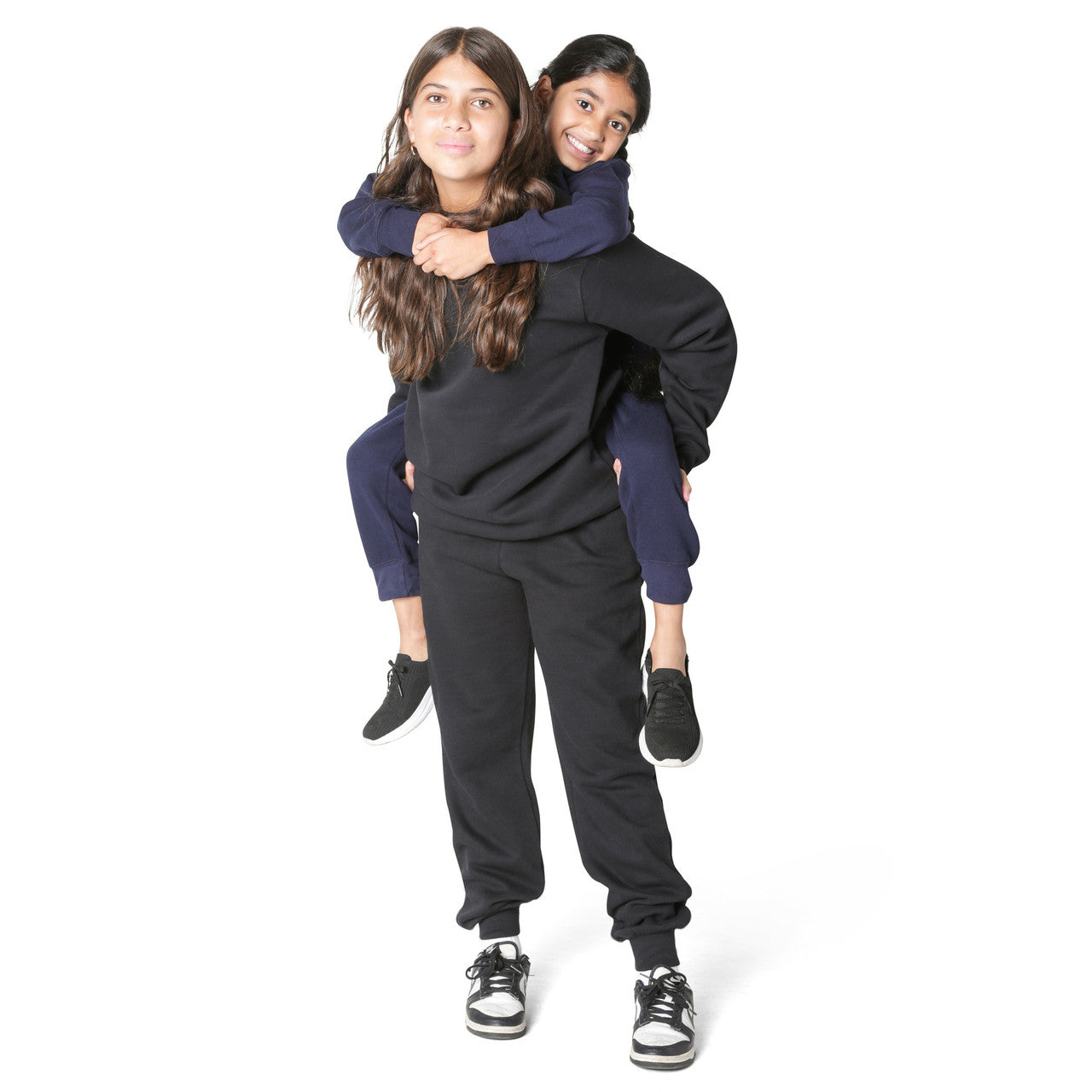 EVERYDAY KIDS Girls’ Navy Blue Cotton Fleece Sweatpants