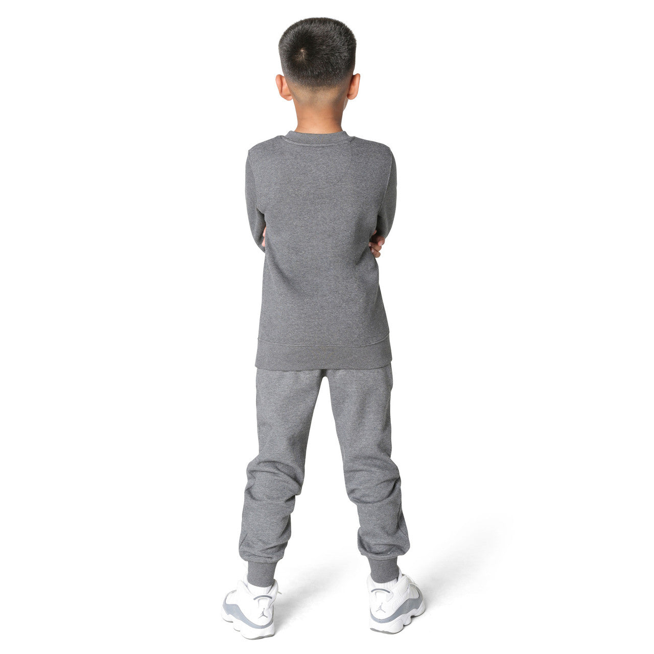 EVERYDAY KIDS Boys’ Fleece Charcoal Gray Crewneck Sweatshirt