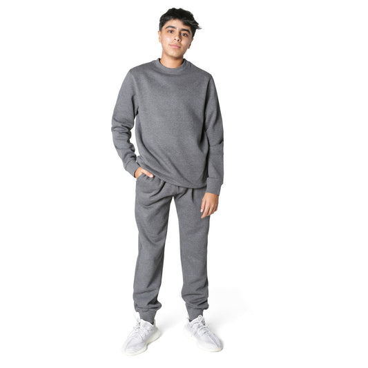 EVERYDAY KIDS Boys Charcoal Gray Cotton Fleece Sweatpants Joggers with Pockets