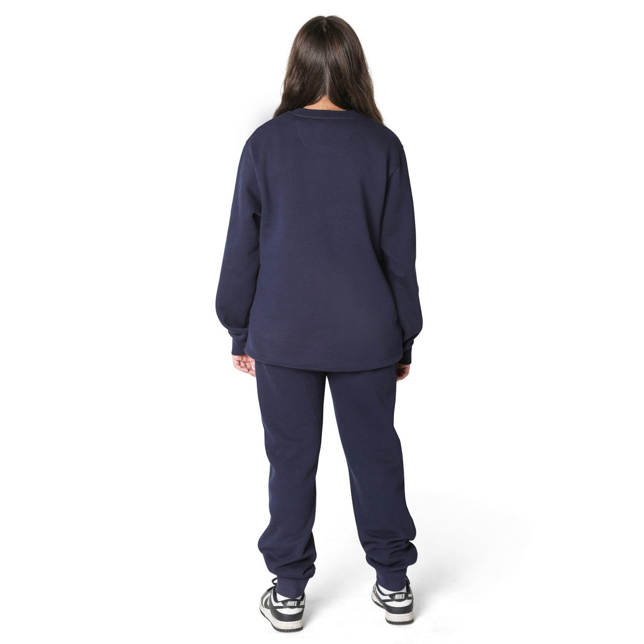 EVERYDAY KIDS Girls’ Fleece Navy Blue Crewneck Sweatshirt