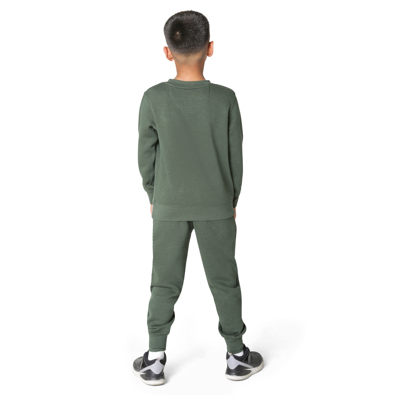 EVERYDAY KIDS Boys’ Fleece Green Crewneck Sweatshirt