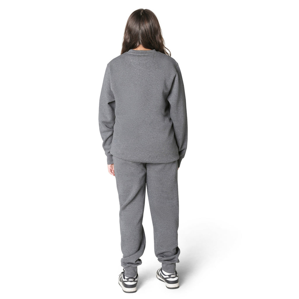 EVERYDAY KIDS Girls’ Fleece Charcoal Gray Crewneck Sweatshirt