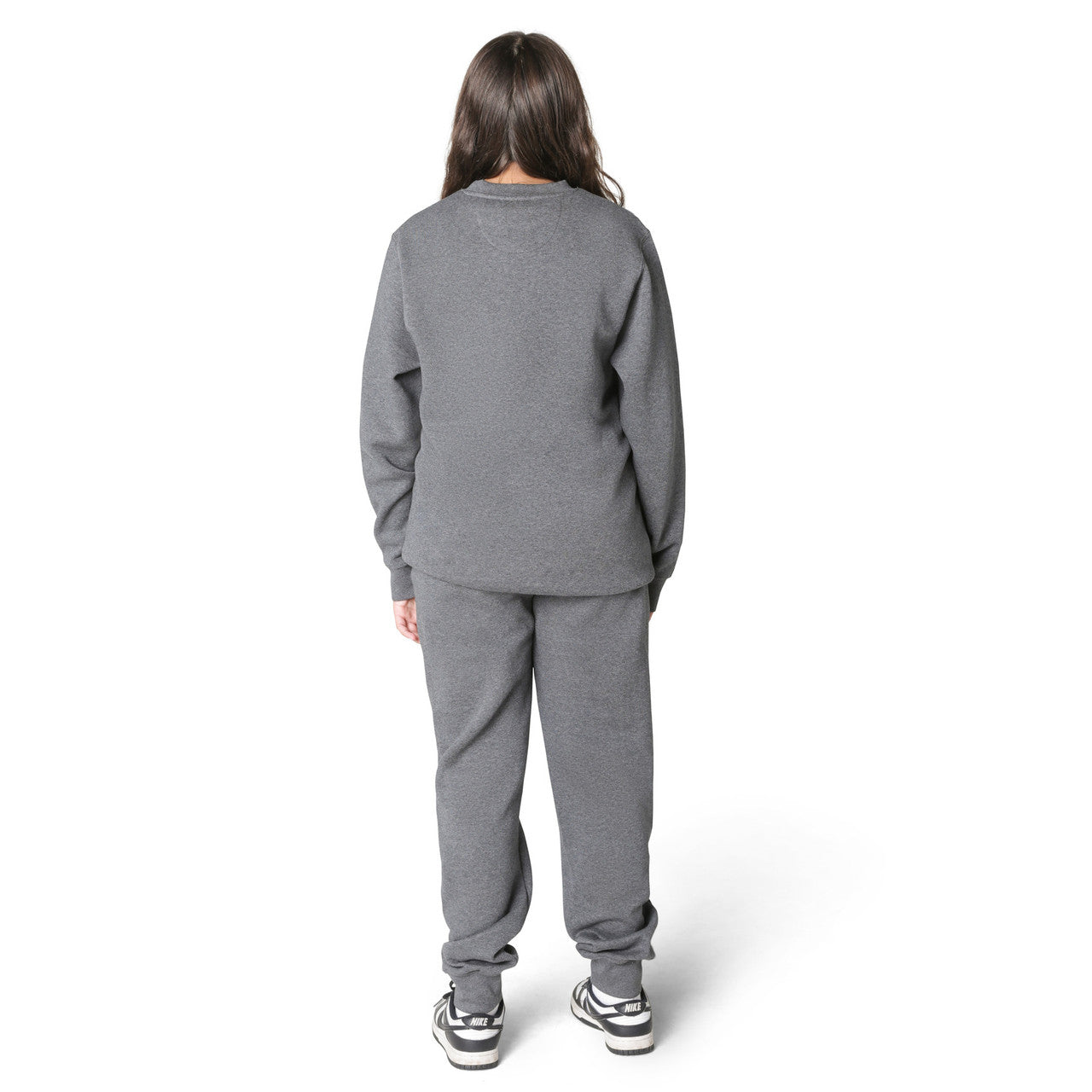 EVERYDAY KIDS Girls’ Fleece Charcoal Gray Crewneck Sweatshirt
