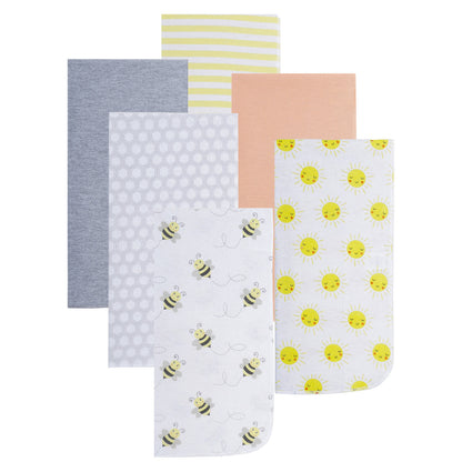 EVERYDAY KIDS 12 Pack Burp Cloths - Bees/Sun/Stripes