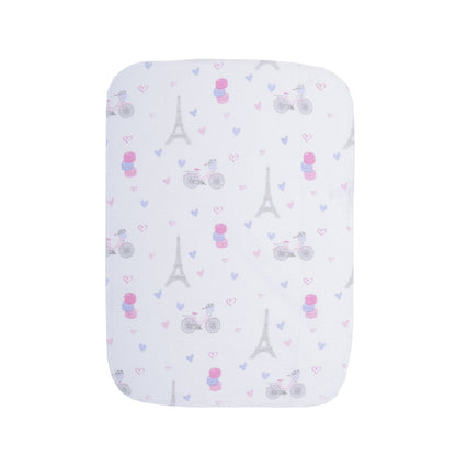 EVERYDAY KIDS 12 Pack Burp Cloths - Paris/Flowers/Hearts