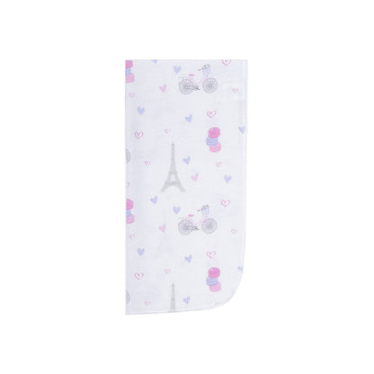 EVERYDAY KIDS 12 Pack Burp Cloths - Paris/Flowers/Hearts