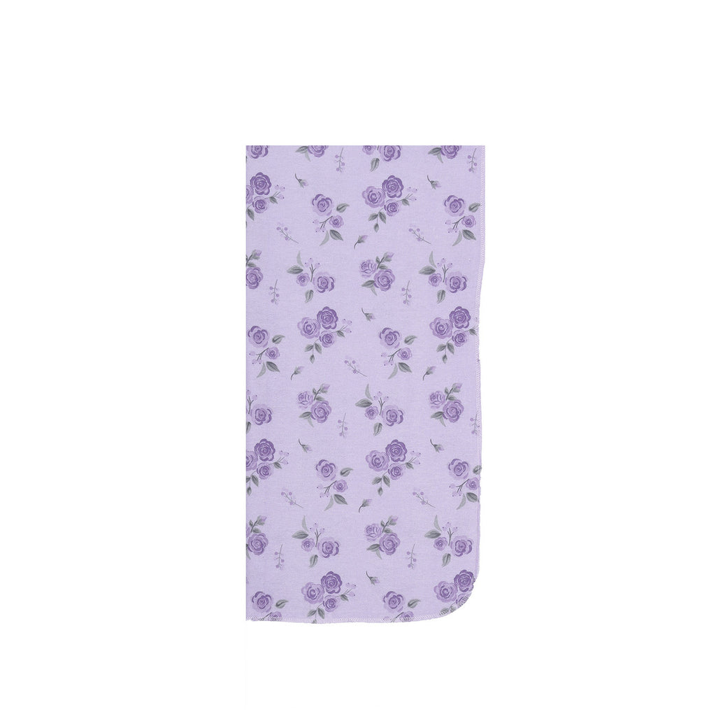 EVERYDAY KIDS 4 Pack Flannel Receiving Baby Blanket Set - Roses/Pink Diamond