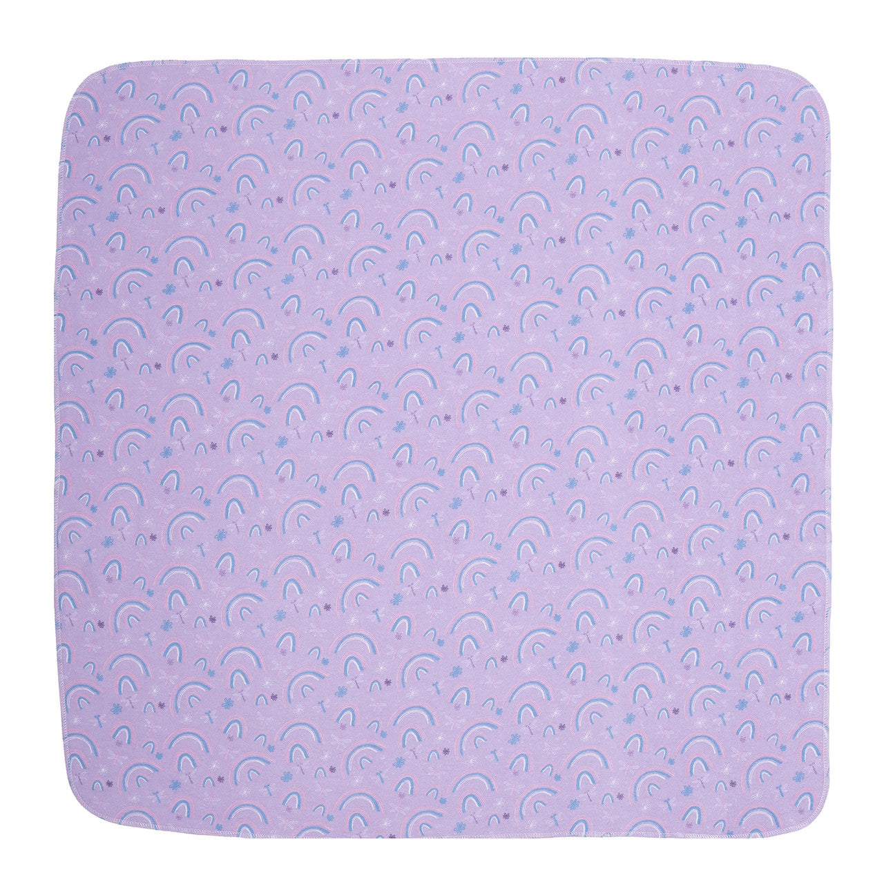 EVERYDAY KIDS 4 Pack Flannel Receiving Baby Blanket Set - Butterflies/Rainbows