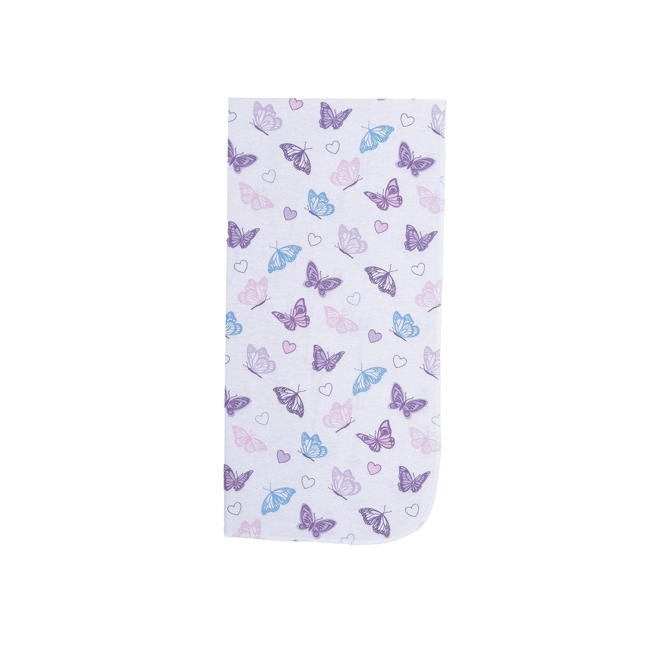 EVERYDAY KIDS 4 Pack Flannel Receiving Baby Blanket Set - Butterflies/Rainbows