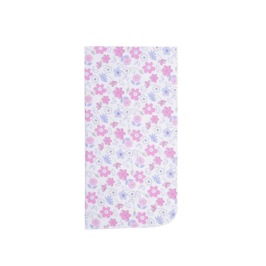 EVERYDAY KIDS 4 Pack Flannel Receiving Baby Blanket Set - Pink Flowers/Hearts