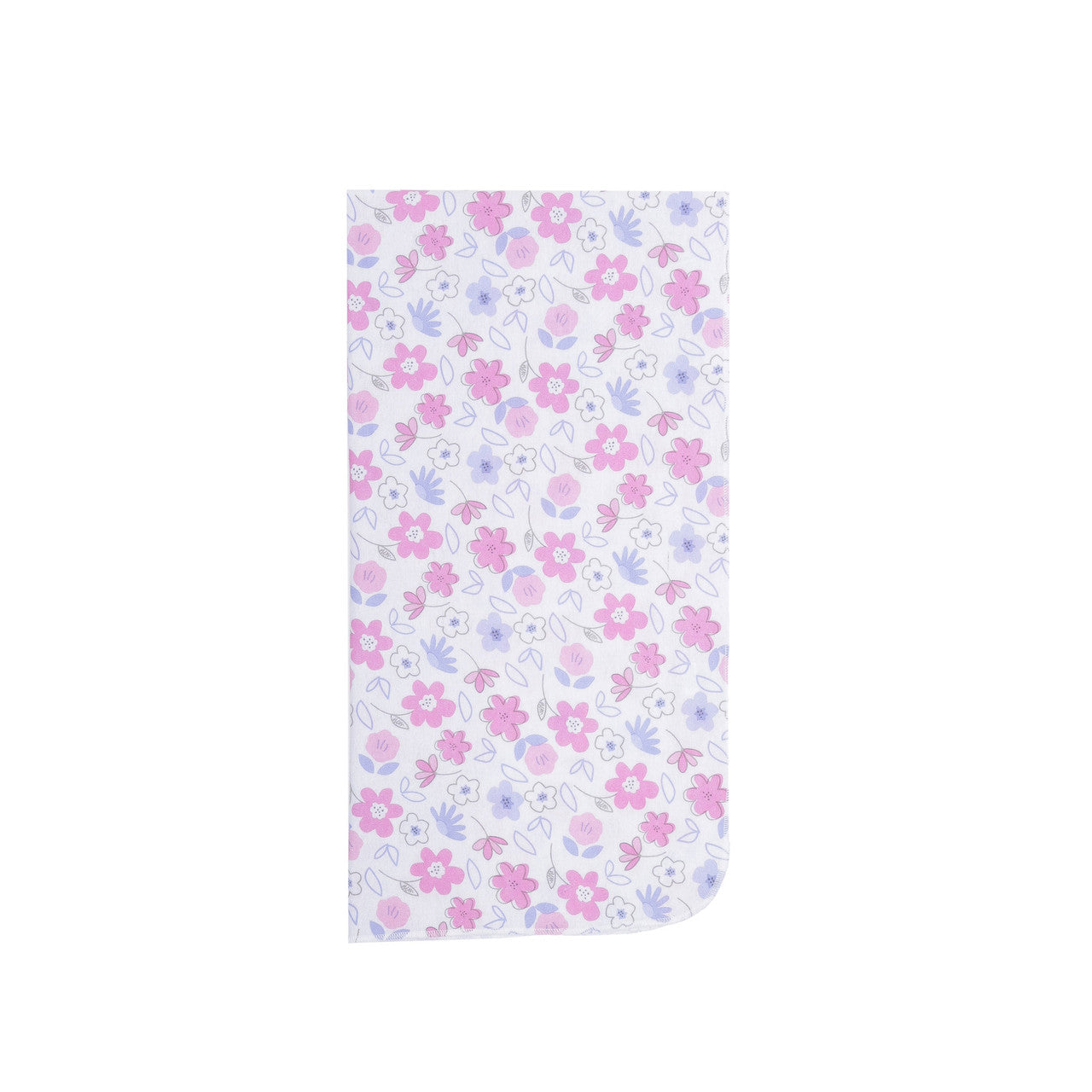 EVERYDAY KIDS 4 Pack Flannel Receiving Baby Blanket Set - Pink Flowers/Hearts