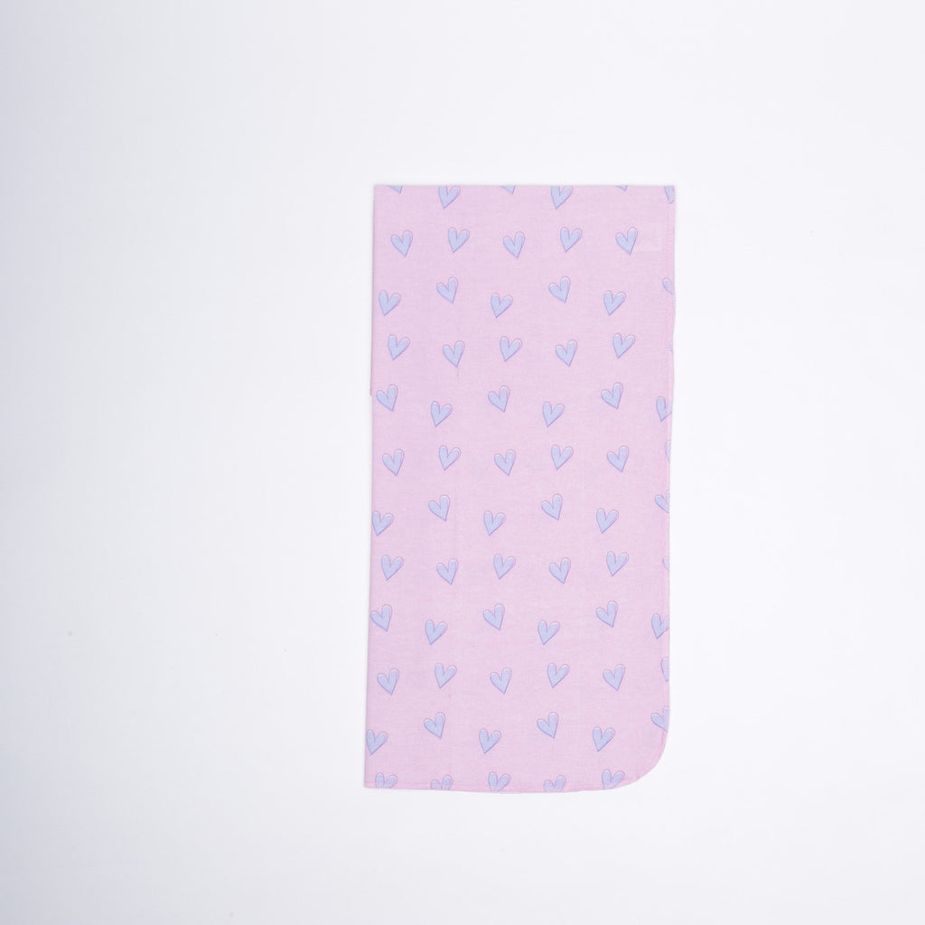 EVERYDAY KIDS 4 Pack Flannel Receiving Baby Blanket Set - Pink Flowers/Hearts