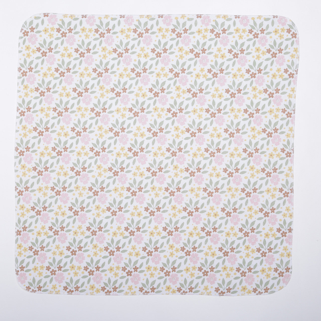 EVERYDAY KIDS 4 Pack Flannel Receiving Baby Blanket Set - Wild Flowers/Pink Dashes